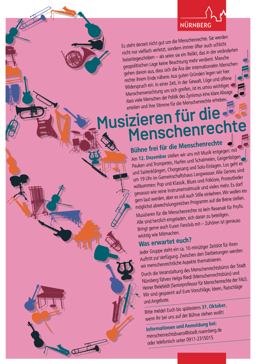 Artikel zur Veranstaltung "Musizieren für die Menschenrechte"
